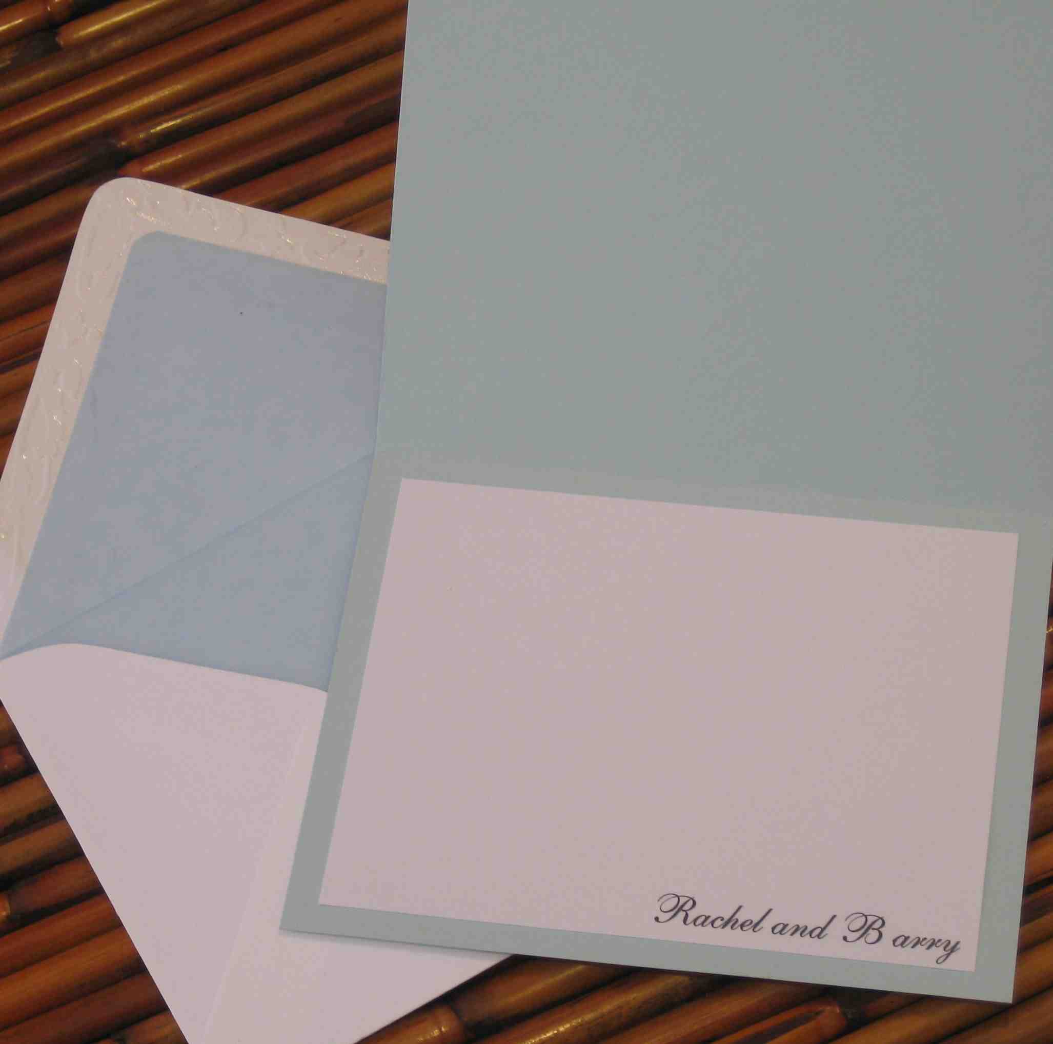 Tent fold thank you card